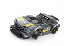 Wange Klemmbausteine Supercar Sportwagen in grau - 174 Teile