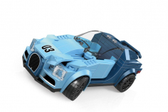 Wange Klemmbausteine Supercar Sportwagen in blau - 139 Teile