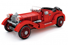 Sembo Klemmbausteine Oldtimer Cabrio in rot - 324 Teile