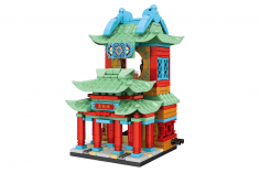 Sembo Klemmbausteine Mini Street View Modular antiker Seidenladen - 286 Teile