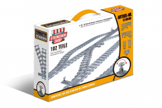 STS Klemmbausteine Eisenbahn Schienenkreis XL - Oval Innerer Schienenkreis groß mit Abstellgleis - 102 Teile