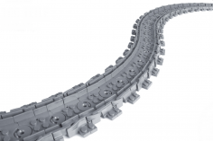 STS Klemmbausteine Eisenbahn Schiene Flexschienen im Karton - 100Stück