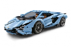 MouldKing Klemmbausteine Blauer Sportwagen - 3819 Teile 