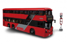 MouldKing Klemmbausteine Roter Bus (Limited Edition) mit RC Set - 3542 Teile