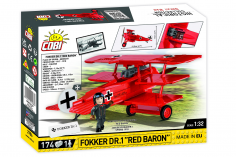 COBI Klemmbausteine Flugzeug Fokker DR.1 Roter Baron - 174 Teile