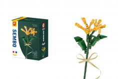 Sembo Klemmbausteine Blumen - Clivia Blume in Gelb - 130 Teile