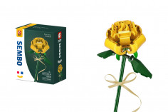 Sembo Klemmbausteine Blumen - Rose in Gelb - 78 Teile