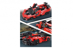 MouldKing Klemmbausteine Senna GTR Sportwagen in Rot - 1182 Teile