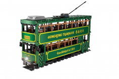 MouldKing Klemmbausteine Hong Kong Straßenbahn mit LED Licht und mit RC Set - 2528 Teile
