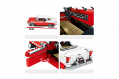 Sembo Klemmbausteine Retro Car roter Oldtimer - 814 Teile