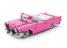 Sembo Klemmbausteine Knall-Pinkes US-Straßenkreuzer Cabrio mit Pullback - Funktion - 726 Teile