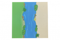 Klemmbaustein Grundplatte Strand gerade 32x32 (25,5cmx25,5cm)
