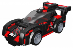 Linoos Klemmbausteine Speedies Schwarz - 156 Teile
