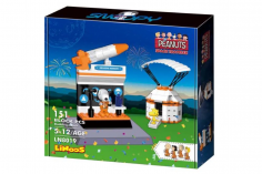 Linoos Klemmbausteine Peanuts Landekapsel mit Snoopy und Woodstock - 151 Teile