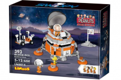 Linoos Klemmbausteine Peanuts Mondlandung mit Snoopy, Linus und Woodstock - 393 Teile