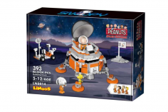 Linoos Klemmbausteine Peanuts Mondlandung mit Snoopy, Linus und Woodstock - 393 Teile