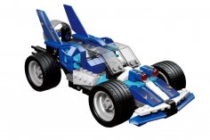 Linoos Klemmbausteine Pullback Racer Blau - 207 Teile