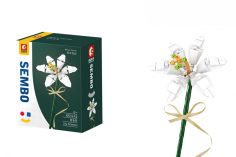Sembo Klemmbausteine Blumen - Lilie in Weiß - 109 Teile