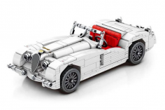 Sembo Klemmbausteine Oldtimer Cabrio weiß Pullback - 715 Teile