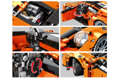 Sembo Klemmbausteine orange/schwarzer Sportwagen - 1220 Teile