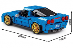 Sembo Klemmbausteine blauer Rennwagen - 668 Teile