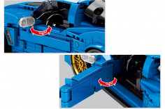 Sembo Klemmbausteine blauer Rennwagen - 668 Teile