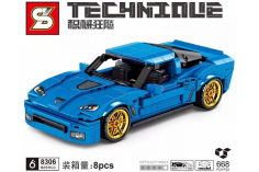 Sembo Klemmbausteine blauer Rennwagen - 668 Teile