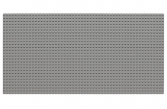 Wange Grundplatte hell Grau 28x56 Noppen, ca. 44,5 x 22,5cm