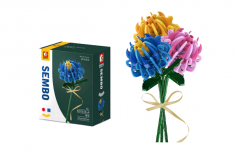Sembo Klemmbausteine Blumen - Chrysantheme Rosa - 96 Teile