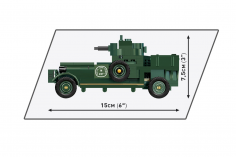 COBI Klemmbausteine Auto ROLLS ROYCE ARMOURED CAR SCALE - 267 Teile