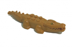 Klemmbausteine Krokodil Braun
