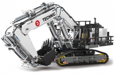 HappyBuilds Klemmbausteine Schaufelbagger inkl. Elektronik - 4342 Teile