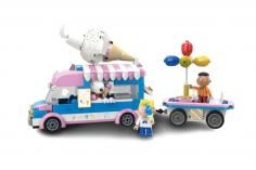 Linoos Klemmbausteine Peanuts Eiswagen - 340 Teile