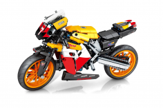 Sembo Klemmbausteine Motorrad in Orange - 701 Teile