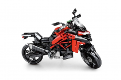 Sembo Klemmbausteine Motorrad in Rot - 710 Teile