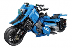 MouldKing Klemmbausteine blaues Motorrad - 1536 Teile