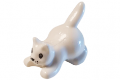 Klemmbausteine Katze in weiß