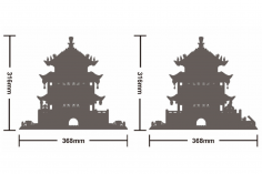 Wange Klemmbausteine Xian Bell Tower / Glockenturm - 1121 Teile
