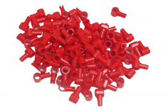 KBW Klemmbausteine Technik Pin und Pinloch in rot (mit Reibung) 100 Stück