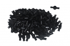 KBW Klemmbausteine Technik Pin Lang mit Pinloch in der Mitte in schwarz 100Stück