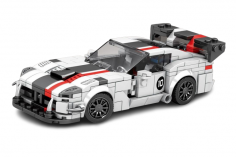 Reobrix Klemmbausteine Creative Auto weißer Rennwagen - 419 Teile