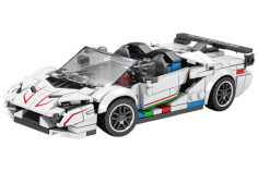 Reobrix Klemmbausteine Creative Auto weißer Sportwagen - 382 Teile