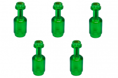 Klemmbaustein Glasflasche in transparent grün 5 Stück