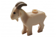 Klemmbausteine Ziege in beige