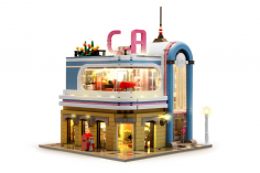 MouldKing Klemmbausteine CA Restaurant mit LED - 2078 Teile