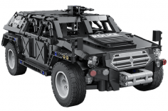 CaDA Klemmbausteine - Warrior Off Road Police RC Truck Set RTR mit Fernsteuerung und Antriebsset - 561 Teile