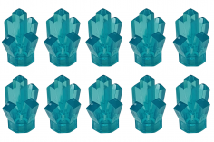 Klemmbausteine Kristall in hell blau transparent 10Stück