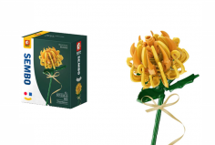 Sembo Klemmbausteine Blumen - Chrysantheme Gelb - 96 Teile
