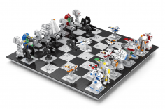 Reobrix Klemmbausteine Schachspiel Weltraum Thema - 3800 Teile