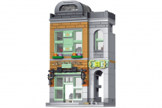 Super18K Klemmbausteine Modular Building Street View Kaffeehaus - 258 Teile